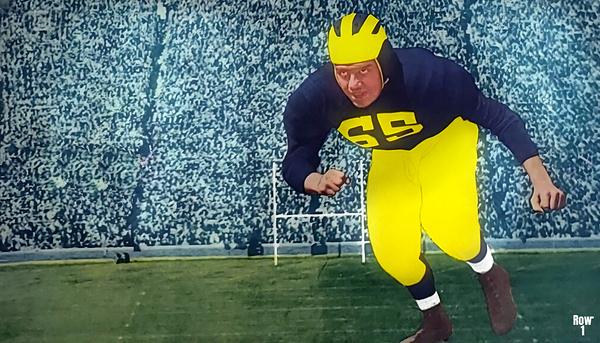 Vintage Michigan Wolverines Football Art Remix Print