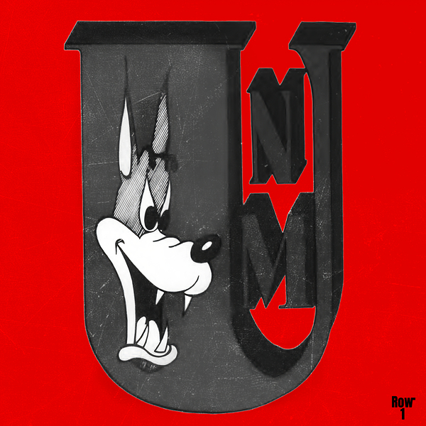 vintage unm new mexico lobo art  Print