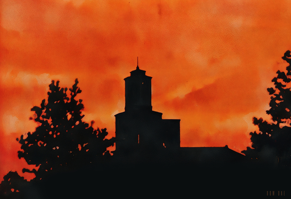 1970s West Lafayette Sunset Print