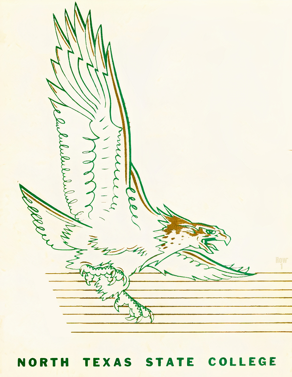 Vintage North Texas State Eagles Art Print