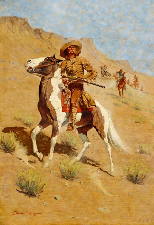 frederic remington the scout old west art Print