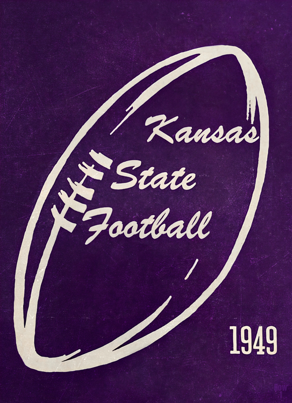 1949 Kansas State Wildcats Football Art Print