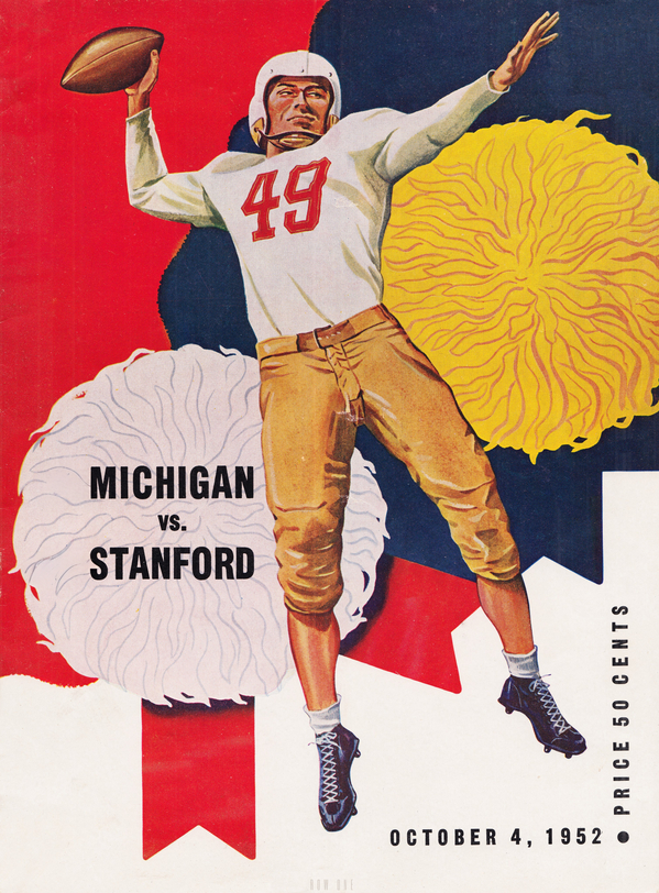 1952 Michigan Wolverines at Stanford Indians Print