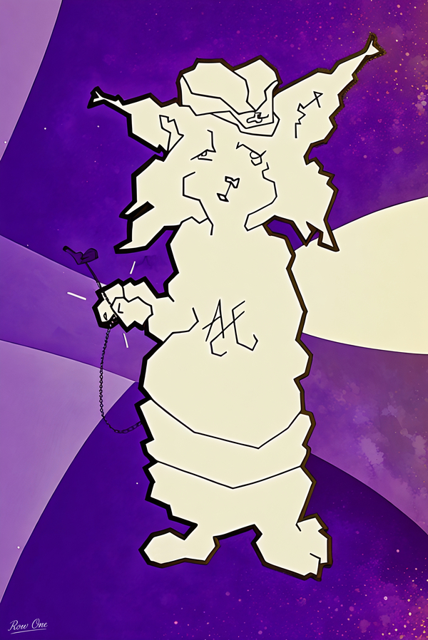 Vintage Abilene Christian College Wildcat Art by Mike Fanning Print