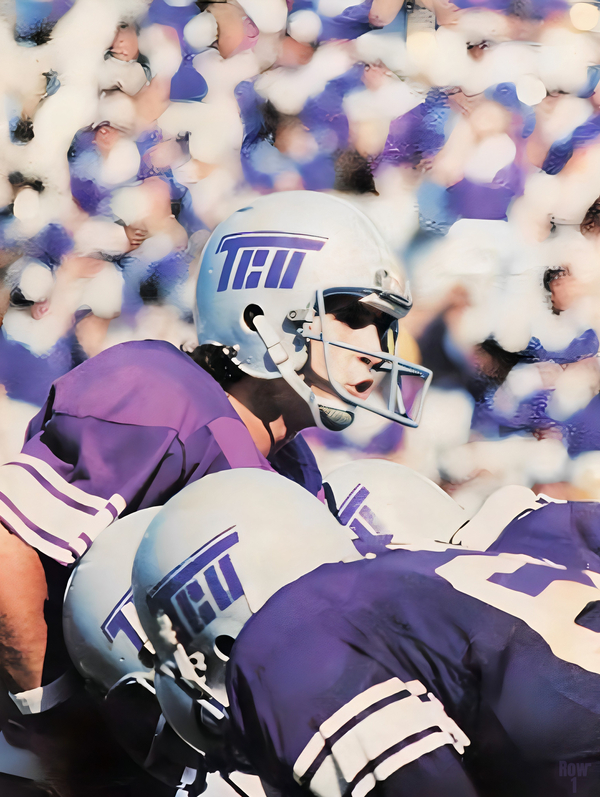 TCU Throwback 70s Football Art  Print