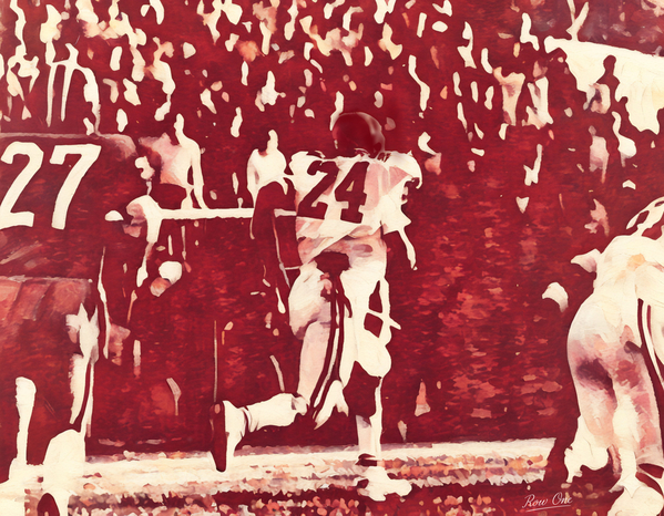 1975 Oklahoma Sooners Joe Washington Touchdown Against Missouri Print