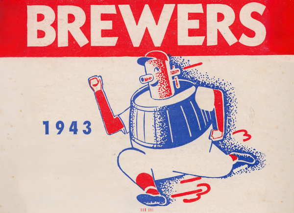 1943 Milwaukee Brewers Art Print