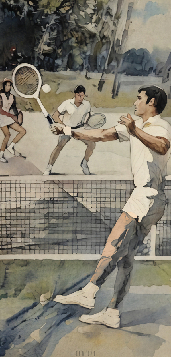 1974 Tennis Art Remix Print