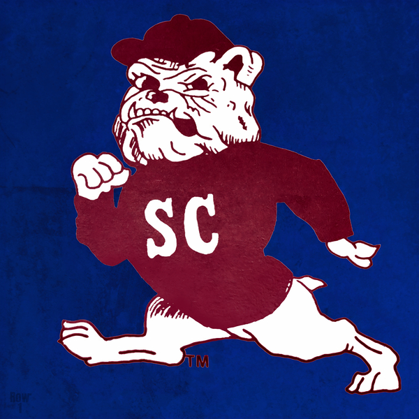 1987 South Carolina State Bulldog Art  Print