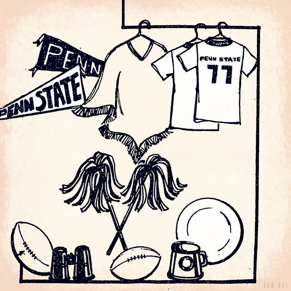 1970s Penn State Art  Print