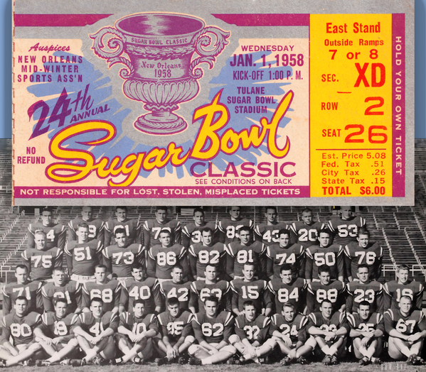 1958 Ole Miss Sugar Bowl Champions Print