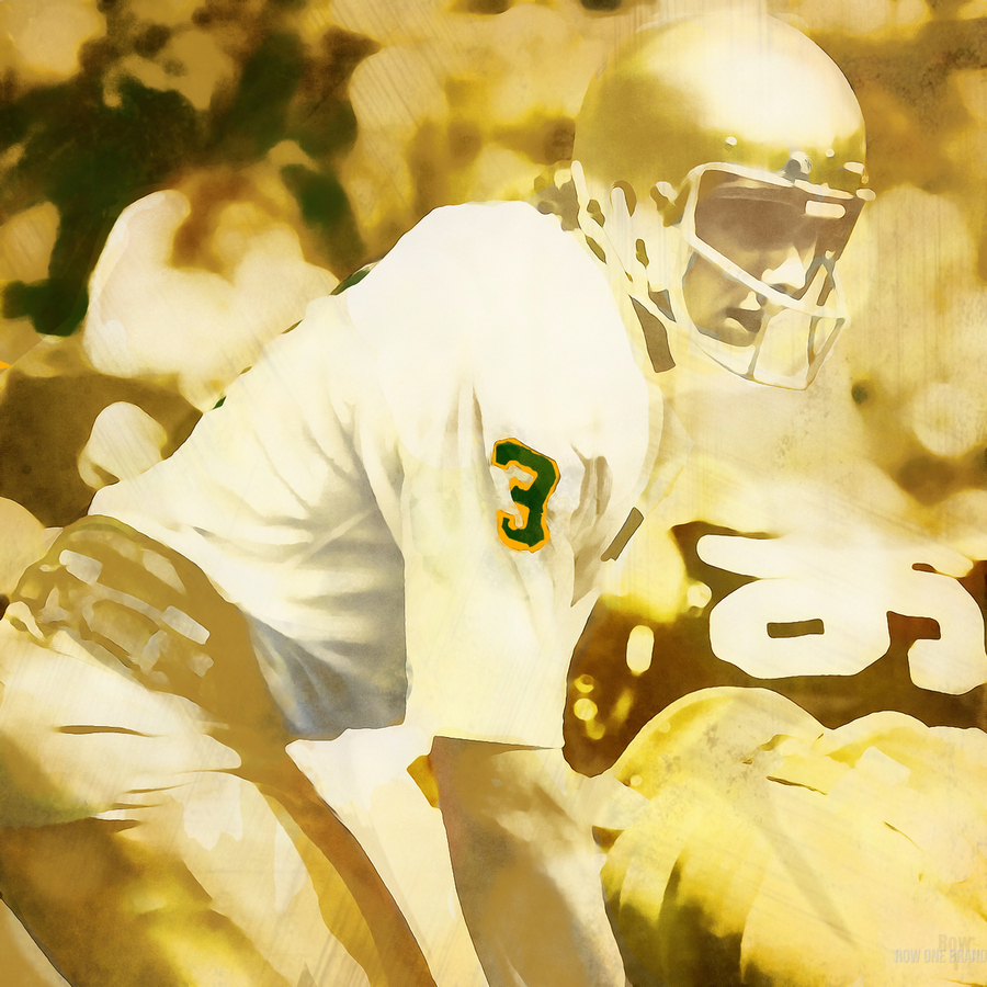 Joe Montana Notre Dame Football Art by Row One Brand Wall Art
