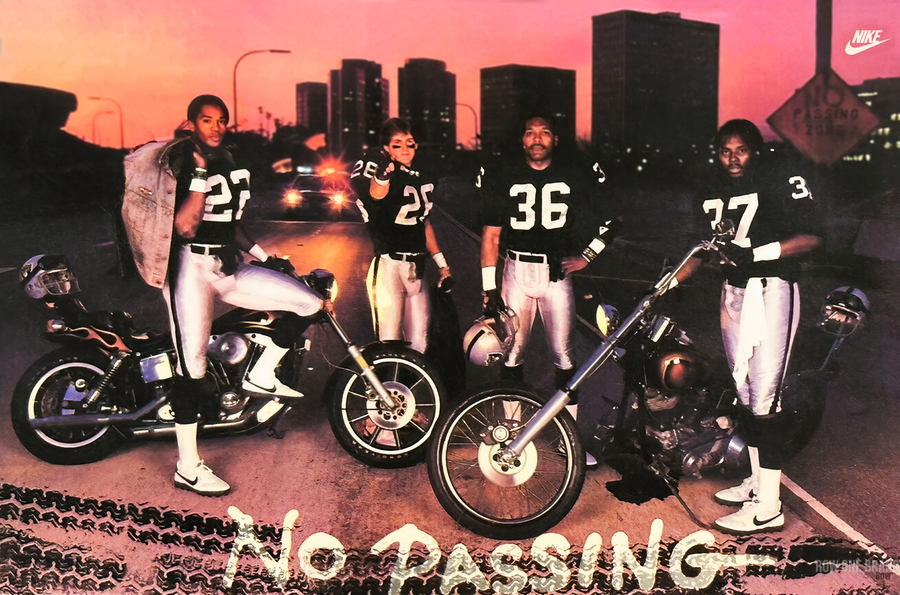1985 Nike No Passing Reproduction Art by Row One Brand Wall Art