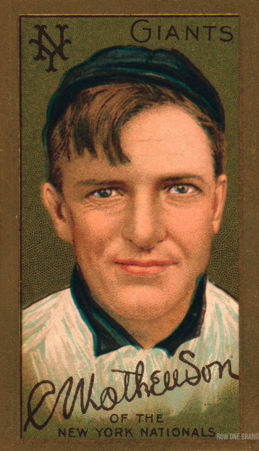 1911 American Tobacco Company Christy Mathewson Baseball Card by Row One  Brand Wall Art