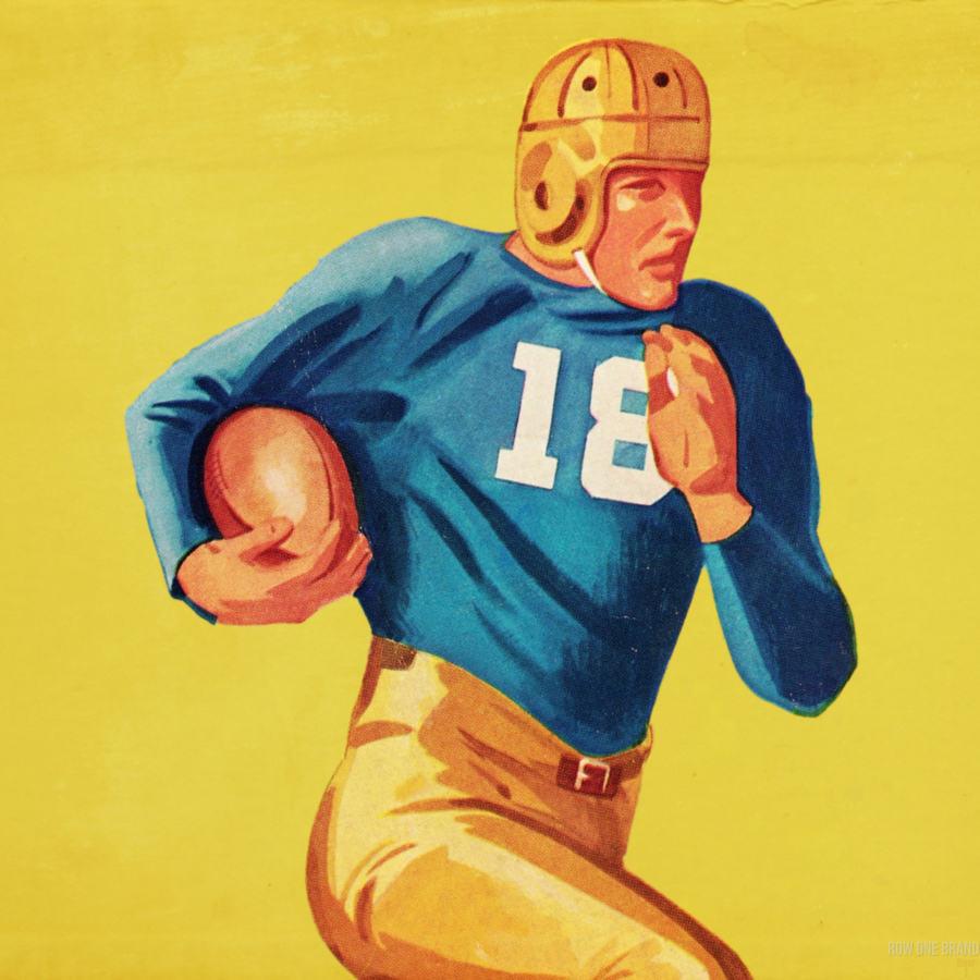 1942 Vintage Football Player Art by Row One Brand Wall Art