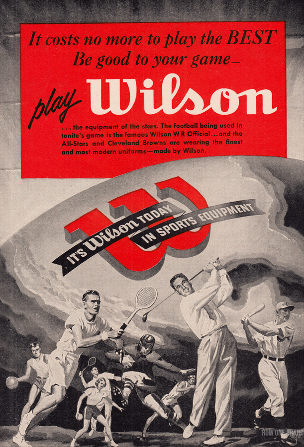 1950 Wilson Sports Equipment Ad Print by Row One Brand Wall Art
