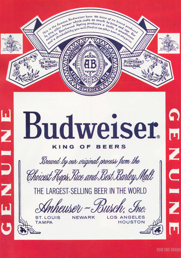 1968 Budweiser Beer Ad Wall Art by Row One Brand Wall Art