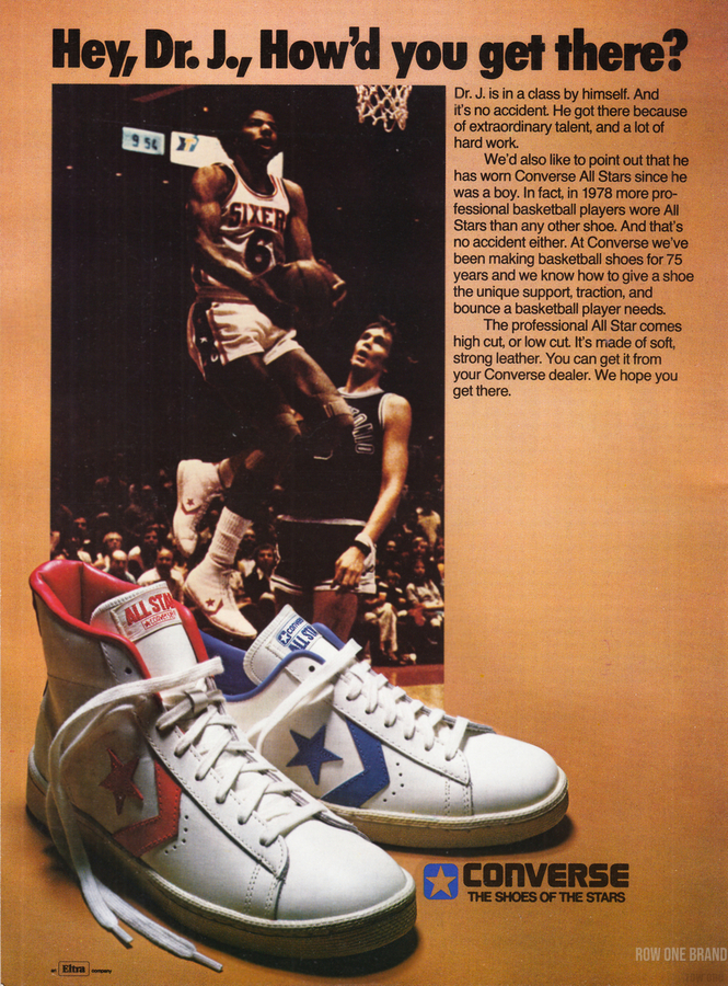 1978 J Converse Shoe Ad Poster by Row One Brand Wall Art
