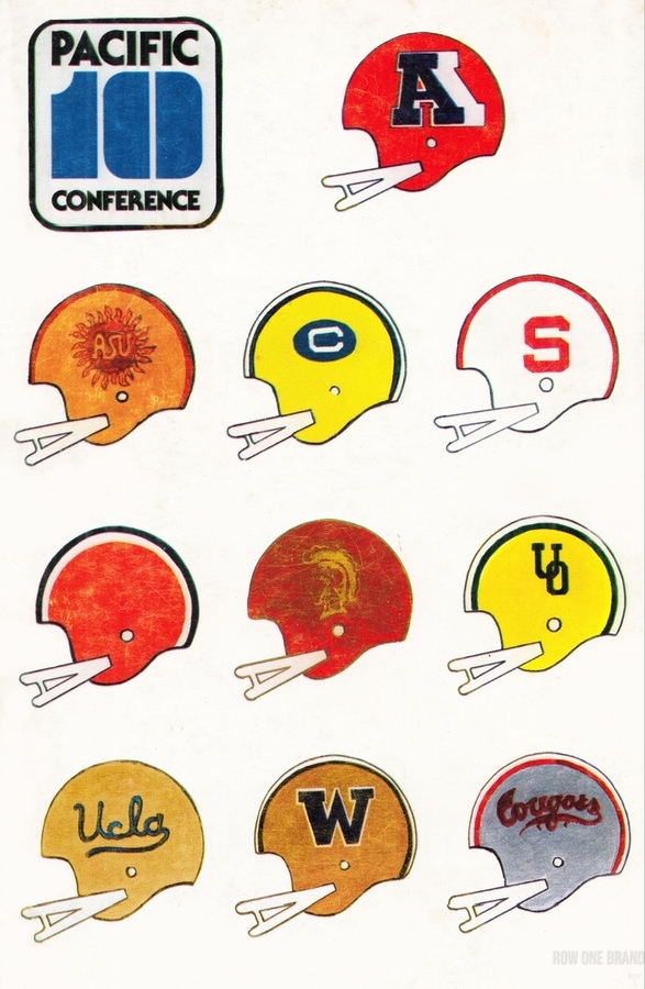 1978 College Football Helmets Poster by Row One Brand Wall Art