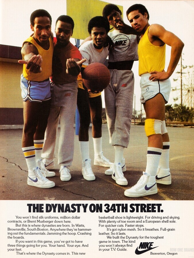 1981 Dynasty on 34th Street Nike Ad Row One Brand Print