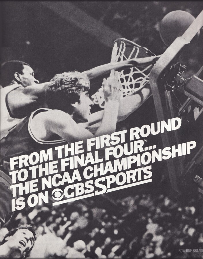 1982 CBS Sports NCAA Basketball Championship Retro Sports Ad Poster by ...