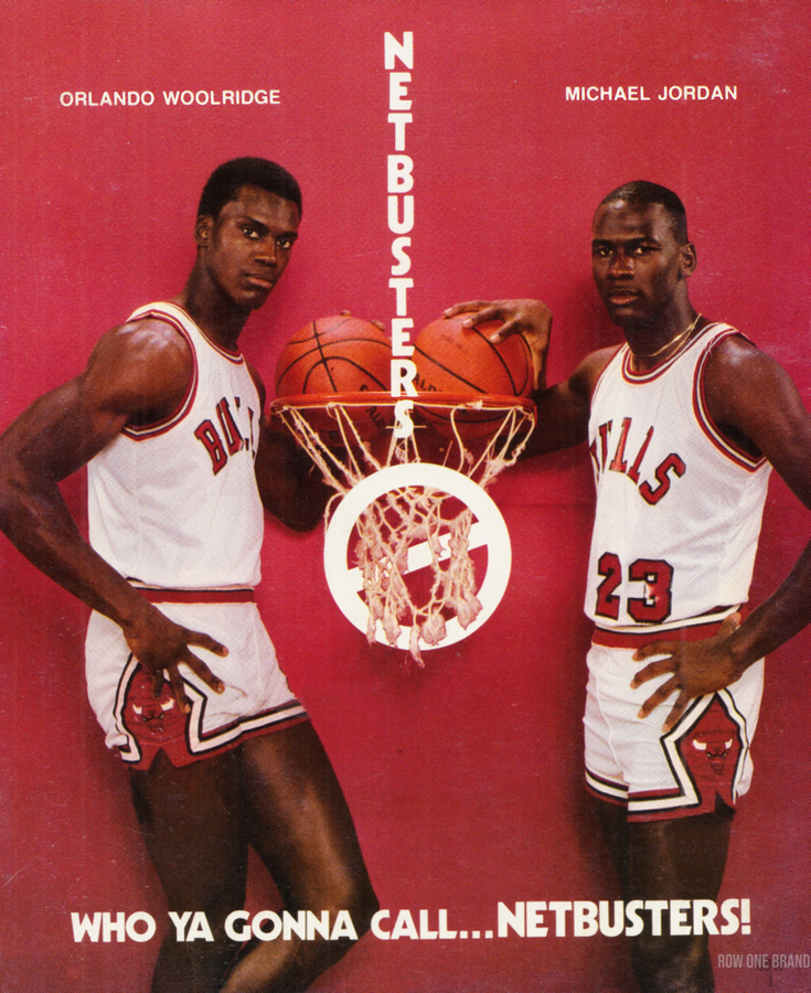 1984 Chicago Bulls Michael Jordan Netbusters Art by Row One