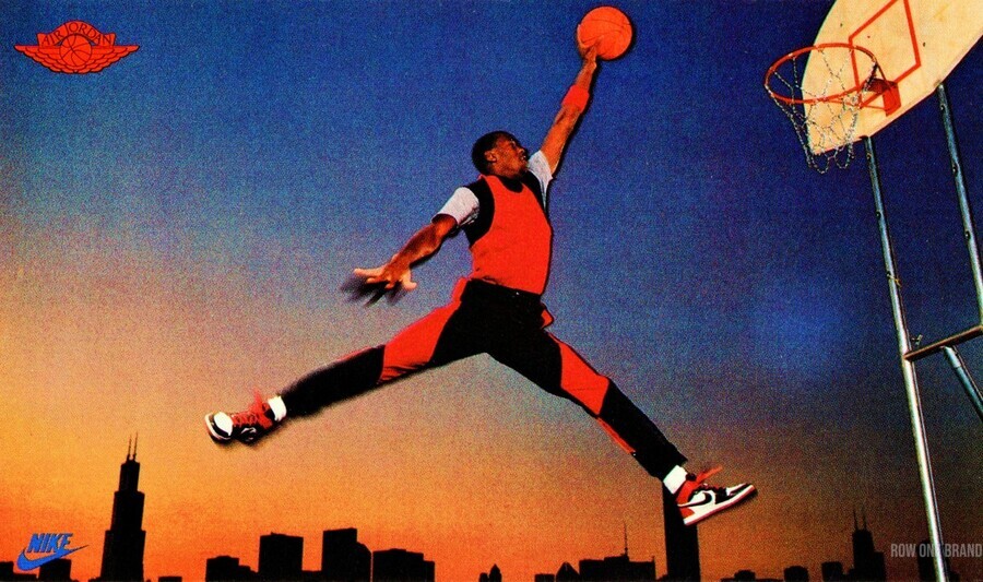 【激レア】Nike Michael Jordan ポスター Vintage Original 1985 Michael Jordan NIKE Poster ROOKIE