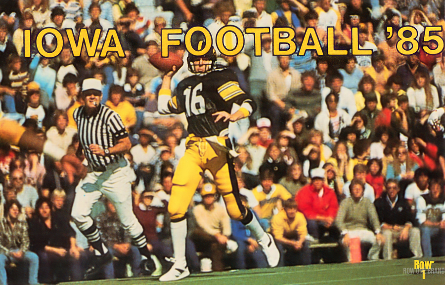 1985 Iowa Hawkeyes Football Chuck Long Art by Row One Brand Wall Art