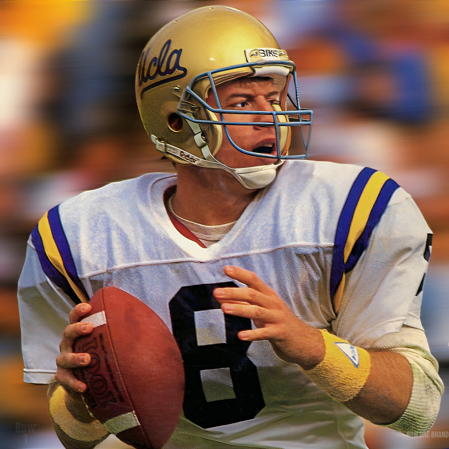 Troy Aikman UCLA 3D Football Art by Row One Brand Wall Art - Main Image