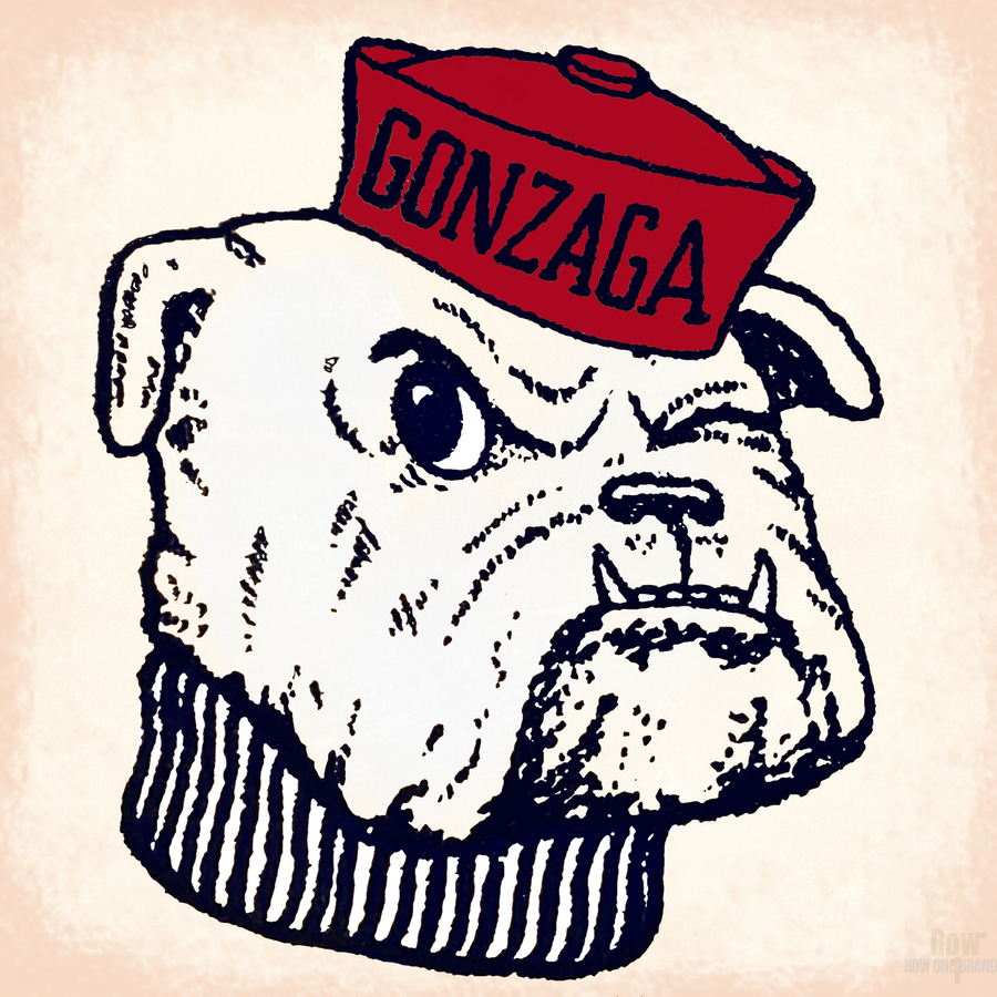 1978　カリフォルニア メガレア！90年代！BULLDOG ART！ Vintage Gonzaga Bulldog Art by Row One Brand Wall Art