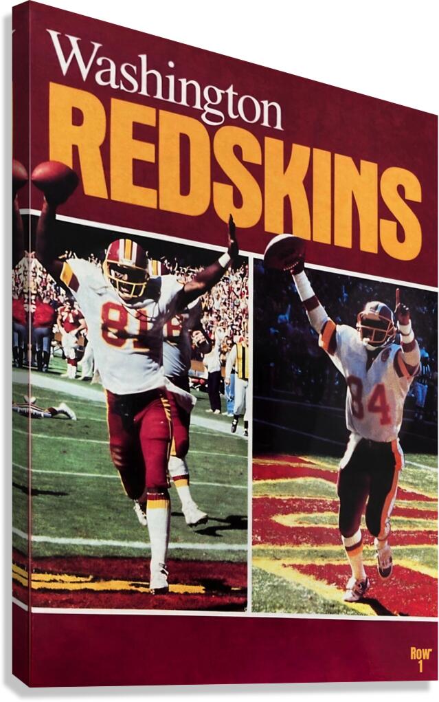 1987 washington redskins football art remix by Row One Brand Wall Art