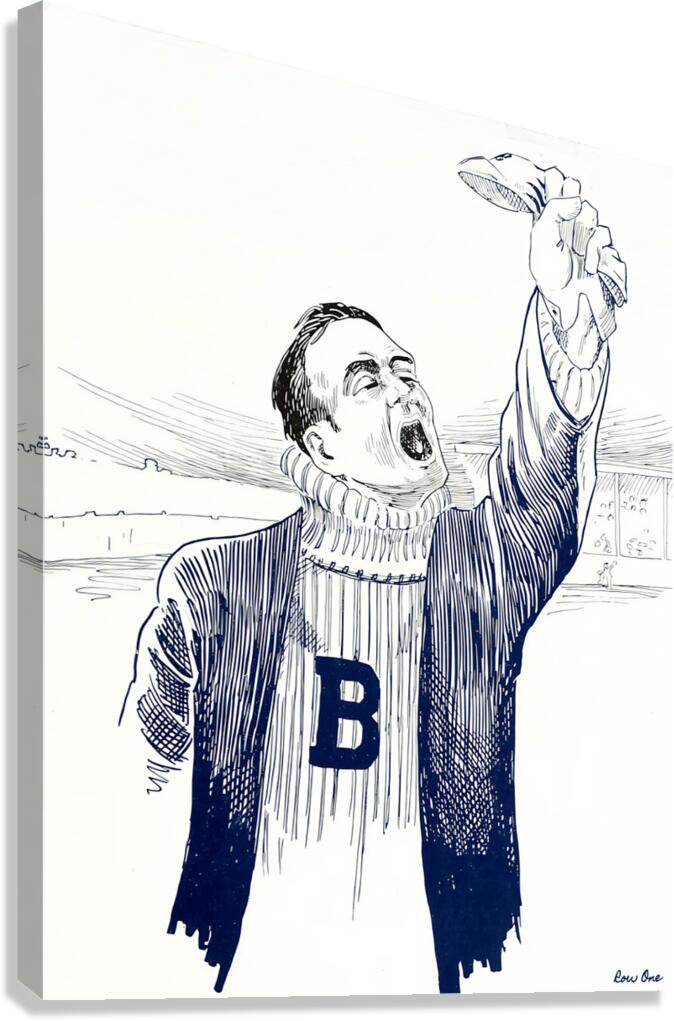 vintage butler bulldog fan art early 1900s Canvas Print