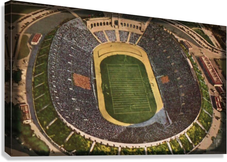 vintage los angeles coliseum viewfinder slide art Canvas Print