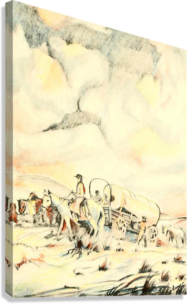 1930s western art Canvas Print