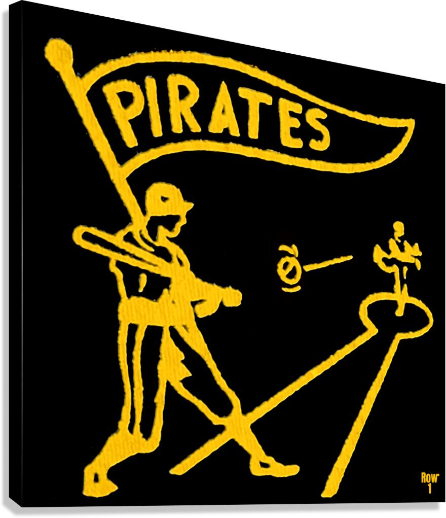 vintage pittsburgh pirates baseball pitch art  Canvas Print
