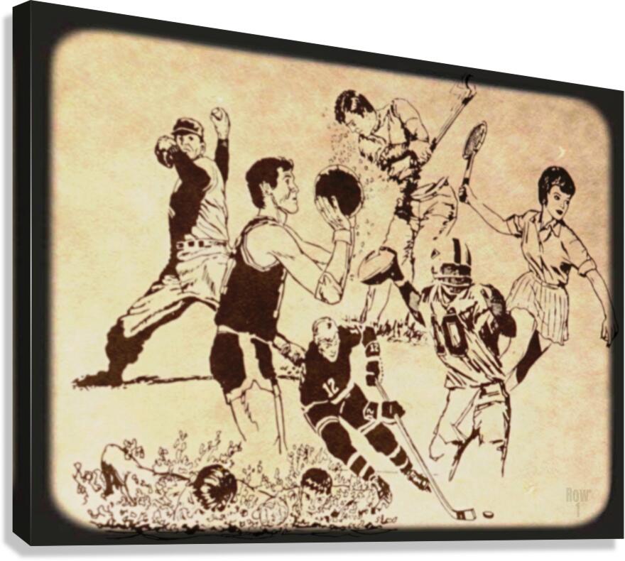 1987 sports art viewfinder slide row1 Canvas Print