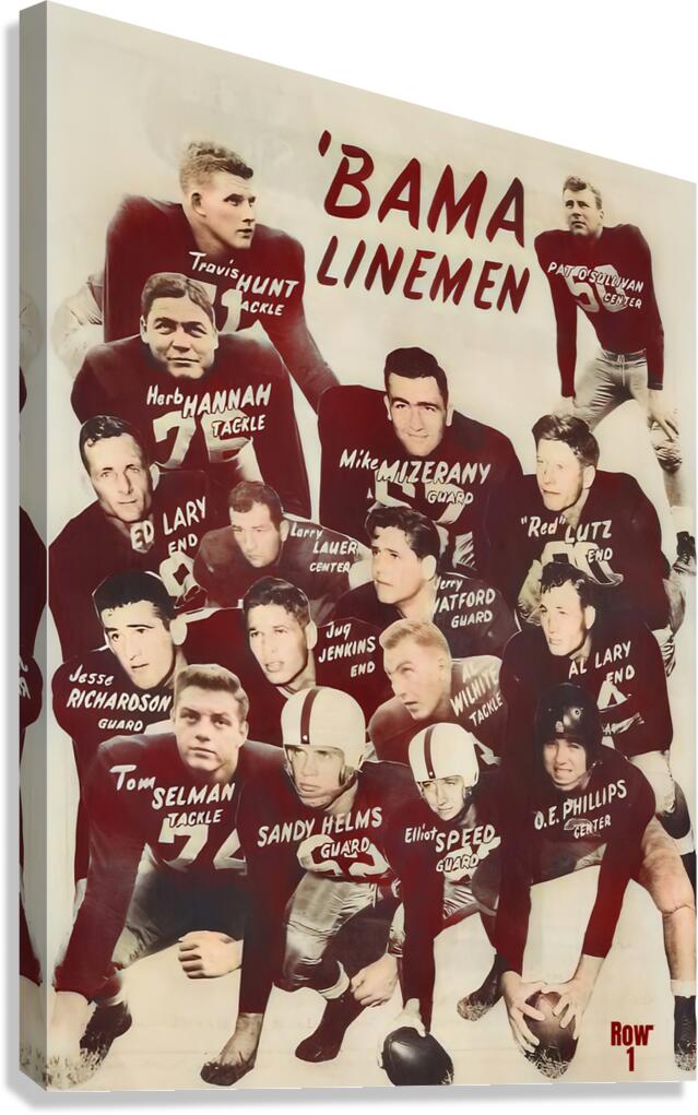 1950 Alabama Linemen Canvas Print