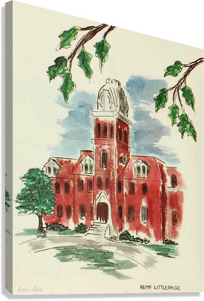 Kemp Littlepage 1960s West Virginia University Campus Art Canvas Print