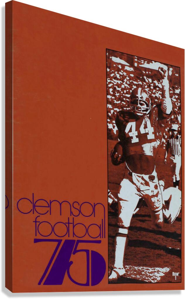 retro remix 1975 clemson football art Canvas Print