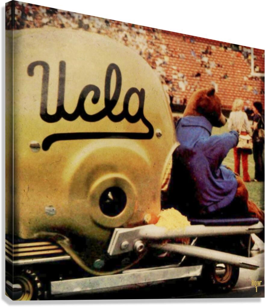 1980s ucla football helmet cart Canvas Print