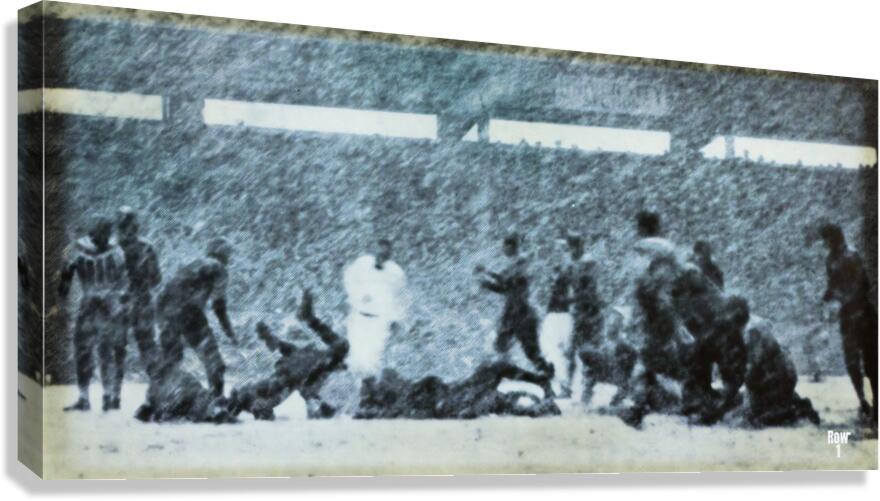1928 drake creighton football blizzard art Canvas Print