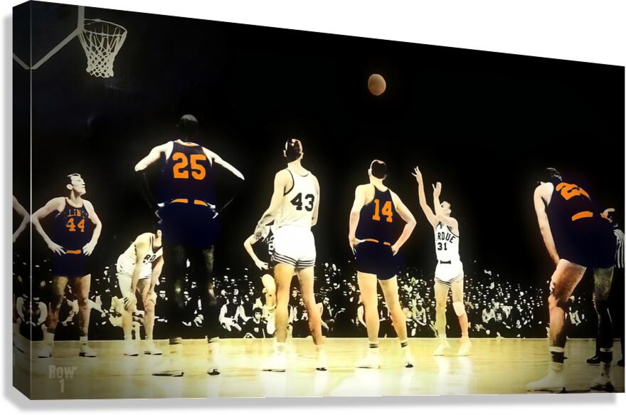 1960s purdue illinois basketball art row1 Canvas Print