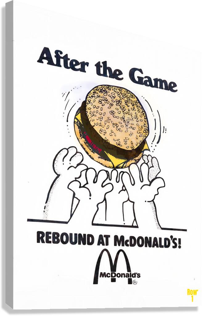 1970s mcdonalds basketball ad Canvas Print