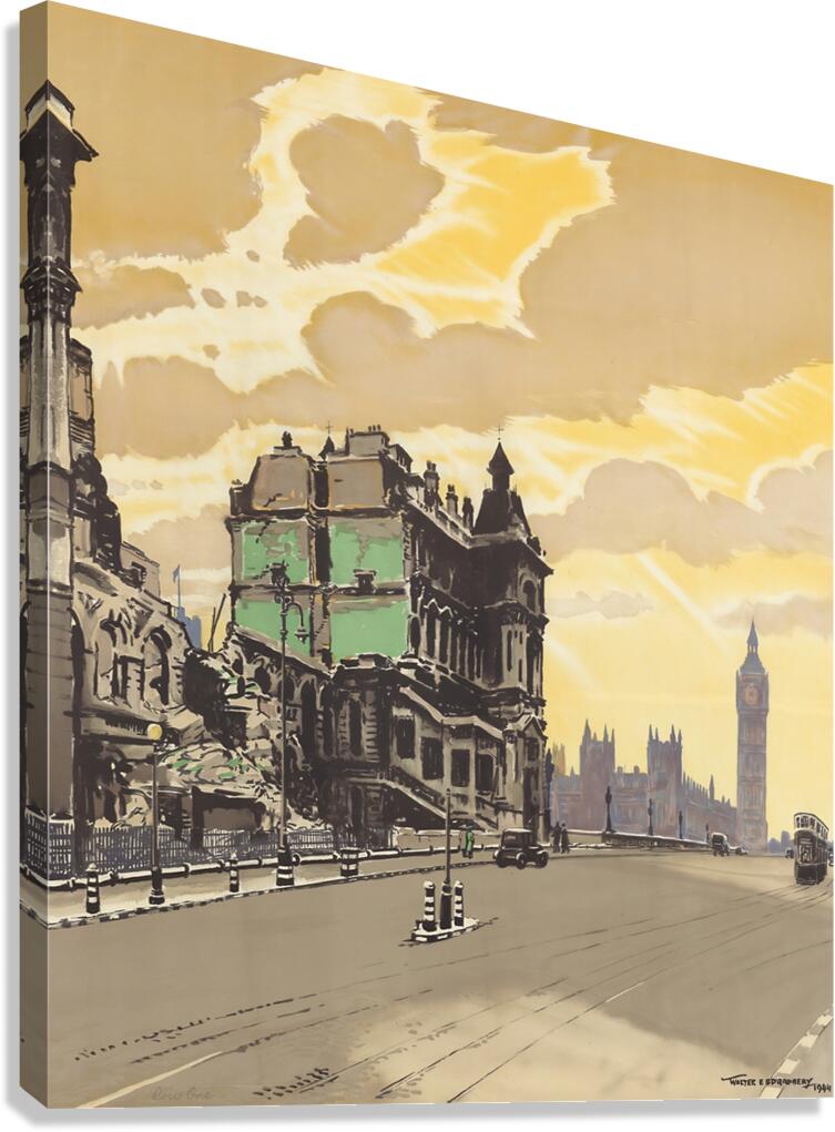 1944 London Art Canvas Print