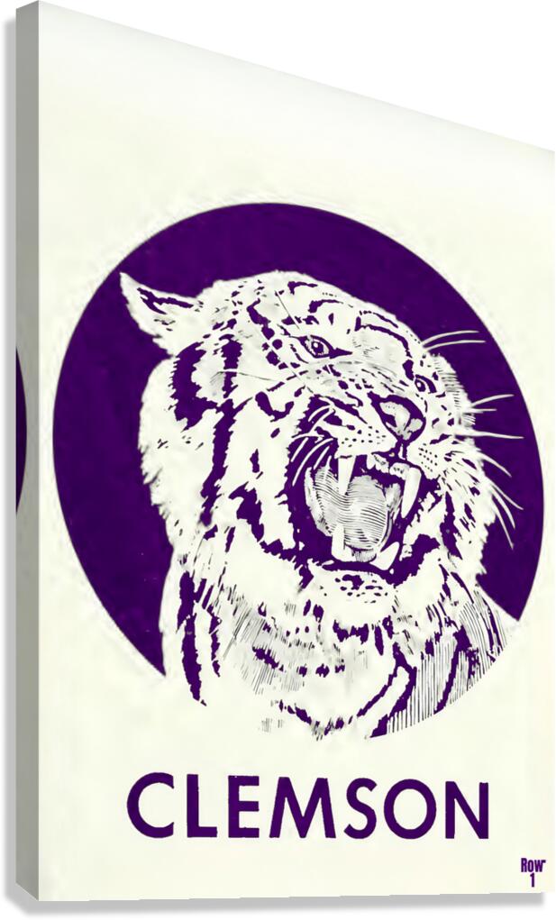 1960s clemson tiger art Canvas Print