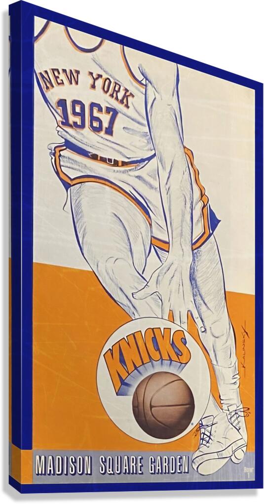 1967 New York Knicks Remix Art Canvas Print