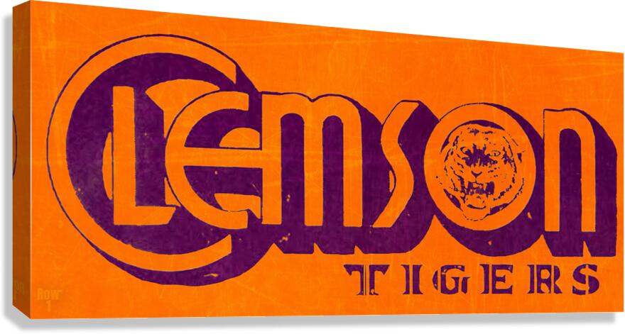 Clemson Tiger Throwback Canvas Print
