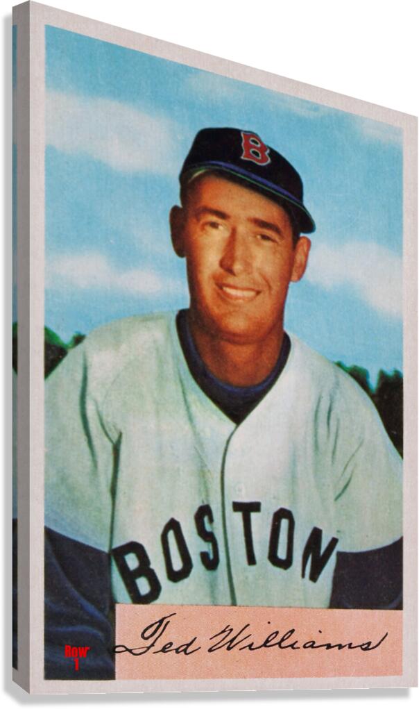 1954 Ted Williams Baseball Card Wall Art Canvas Print