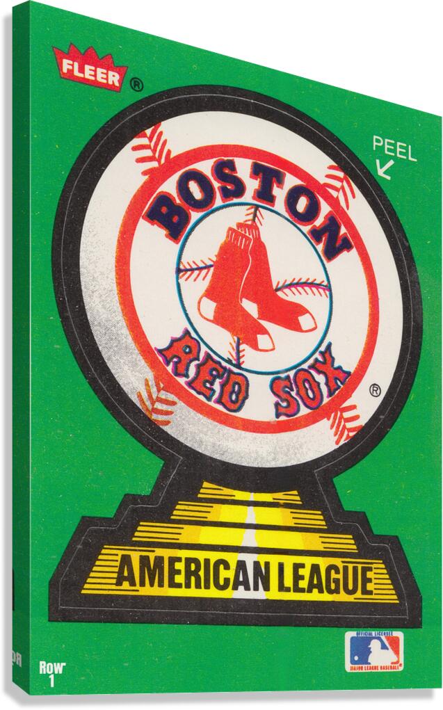 1988 Boston Red Sox Fleer Decal Art Canvas Print