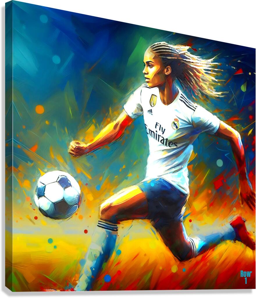 Real Madrid Womens Soccer Art Canvas Print